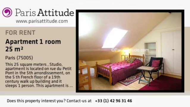 Studio Apartment for rent - Quartier Latin/St Michel, Paris - Ref. 729