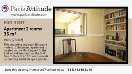 1 Bedroom Apartment for rent - Montorgueil, Paris - Ref. 7813