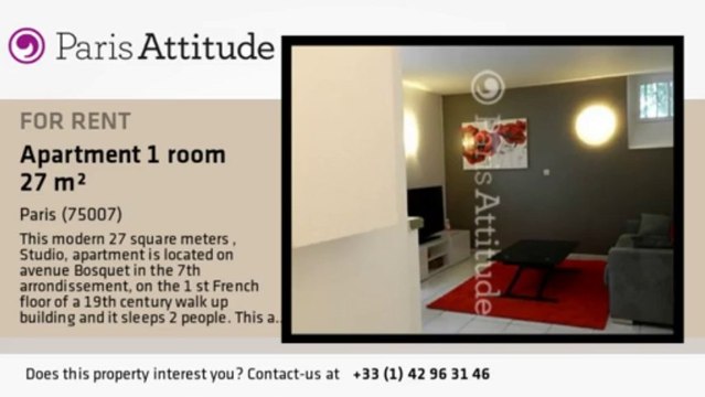 Studio Apartment for rent - Tour Eiffel, Paris - Ref. 8621