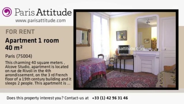 Alcove Studio Apartment for rent - St Paul, Paris - Ref. 1174