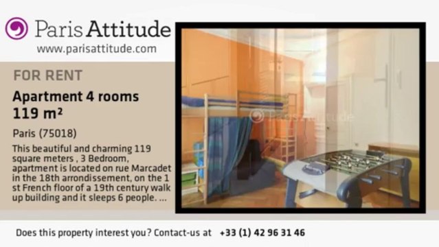 3 Bedroom Apartment for rent - Montmartre, Paris - Ref. 8750