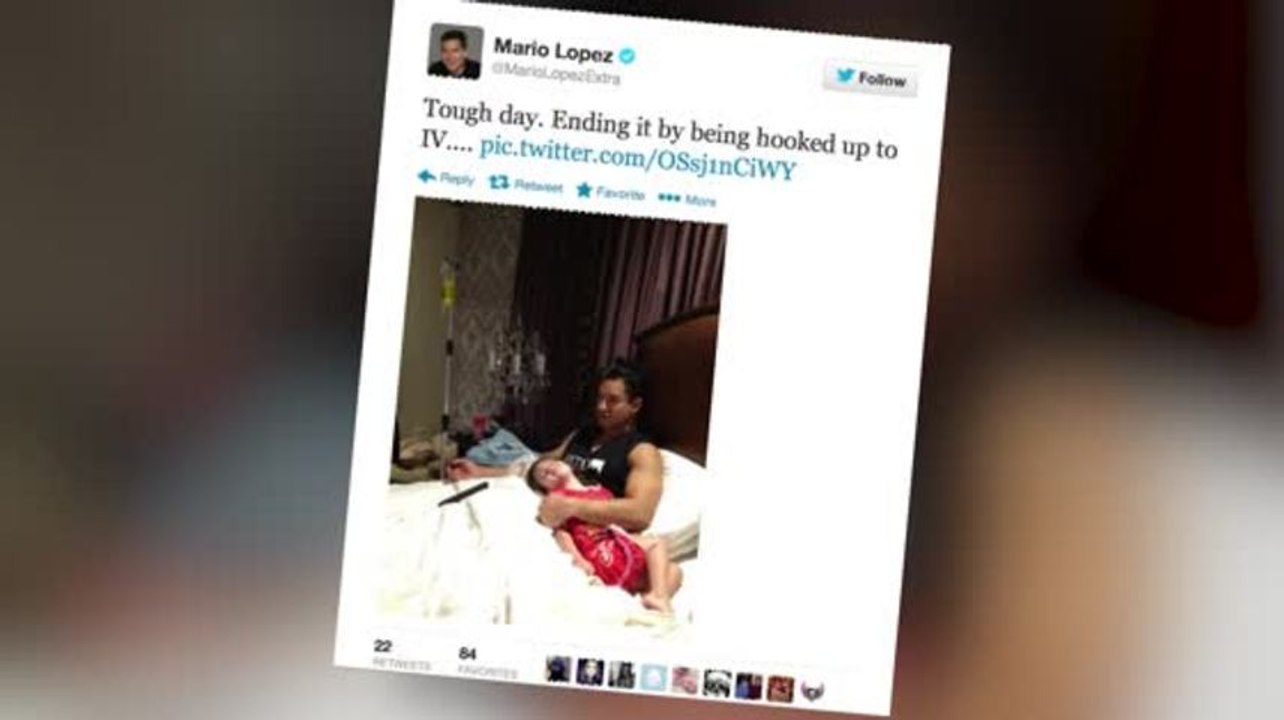 Mario Lopez nach einen harten Tag am Tropf