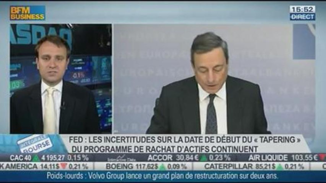 Les incertitudes sur le calendrier du Tapering de la FED et le maintien du programme de rachat d'actifs : Sébastien Galy, dans Intégrale Bourse - 24/09