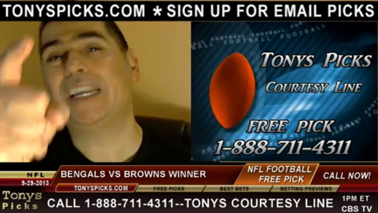 Cleveland Browns vs. Cincinnati Bengals Pick Predicti6n NFL Pro Football Odds Preview 9-29-2013
