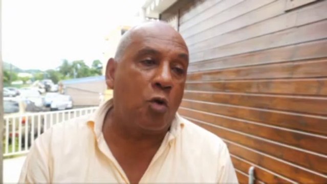 Interview de Eugène Larcher lors de l'inauguration de l'entrée de ville de Rivière Pilote