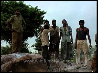 Illegal mining in the hills of Aravalli