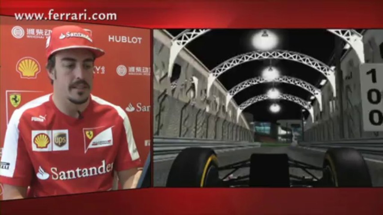 Autosital - Tour de piste virtuel du circuit de F1 de Singapour avec Fernando Alonso