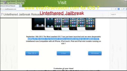 HowTo iOS 7.0 Jailbreak iPhone iPad iPod Final Releases