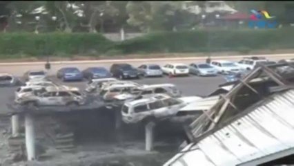 Kenya : les images de l'effondrement du toit du Westgate, après l'attaque islamiste