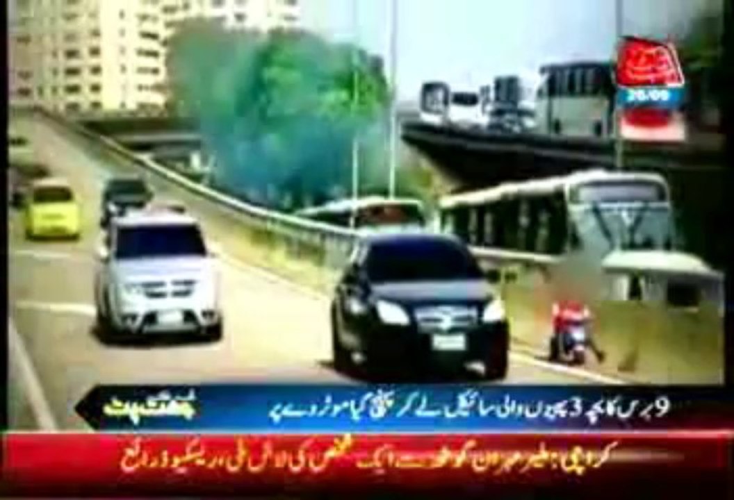 09 Year old boy on Highway