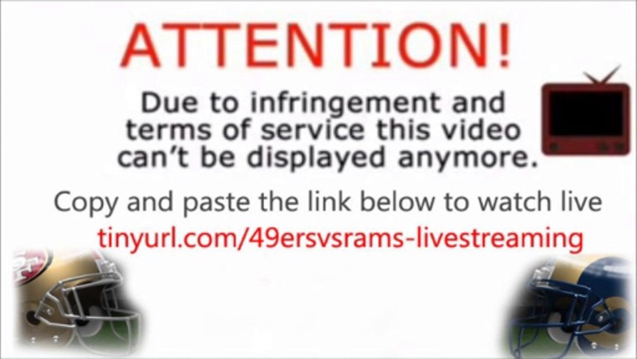 NFL - San Francisco 49ers vs St Louis Rams Live Streaming watch online Free