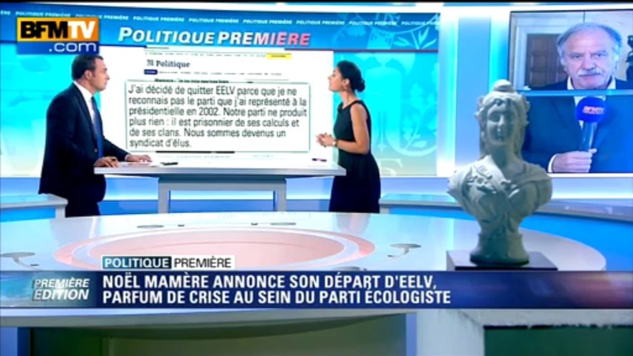 Politique Première: Noël Mamère quitte EELV - 25/09