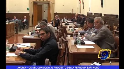Andria | Ok del Consiglio al progetto della Ferrovia Bari-Nord