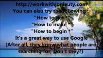 How to Find Money Making Keywords With Google - A Google Money Making Keyword Tip