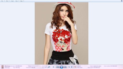 เสื้อผ้าแฟชั่นเกาหลี นำเข้า ฟรีไซส์ สีขาว - พร้อมส่งQI006 ราคา670บาท