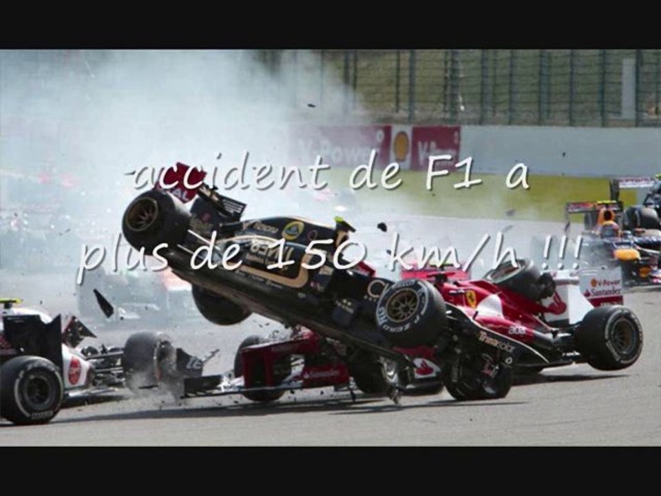 accident de F1 a plus de 150 km/h