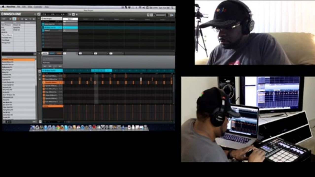 Native Instruments Maschine Running On New 2.3Ghz i7 Macbook Retina Display & Sony Google Tv