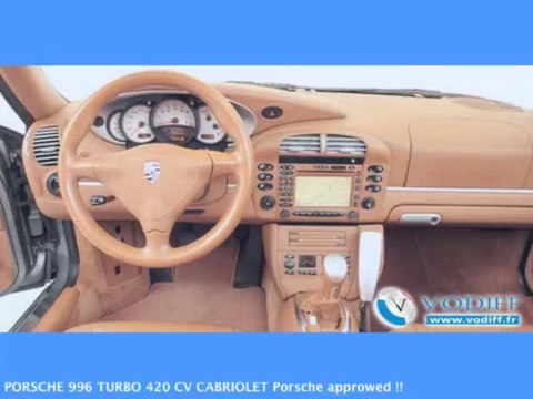 VODIFF : PORSCHE OCCASION ALSACE : PORSCHE 996 TURBO 420 CV CABRIOLET Porsche approwed !!