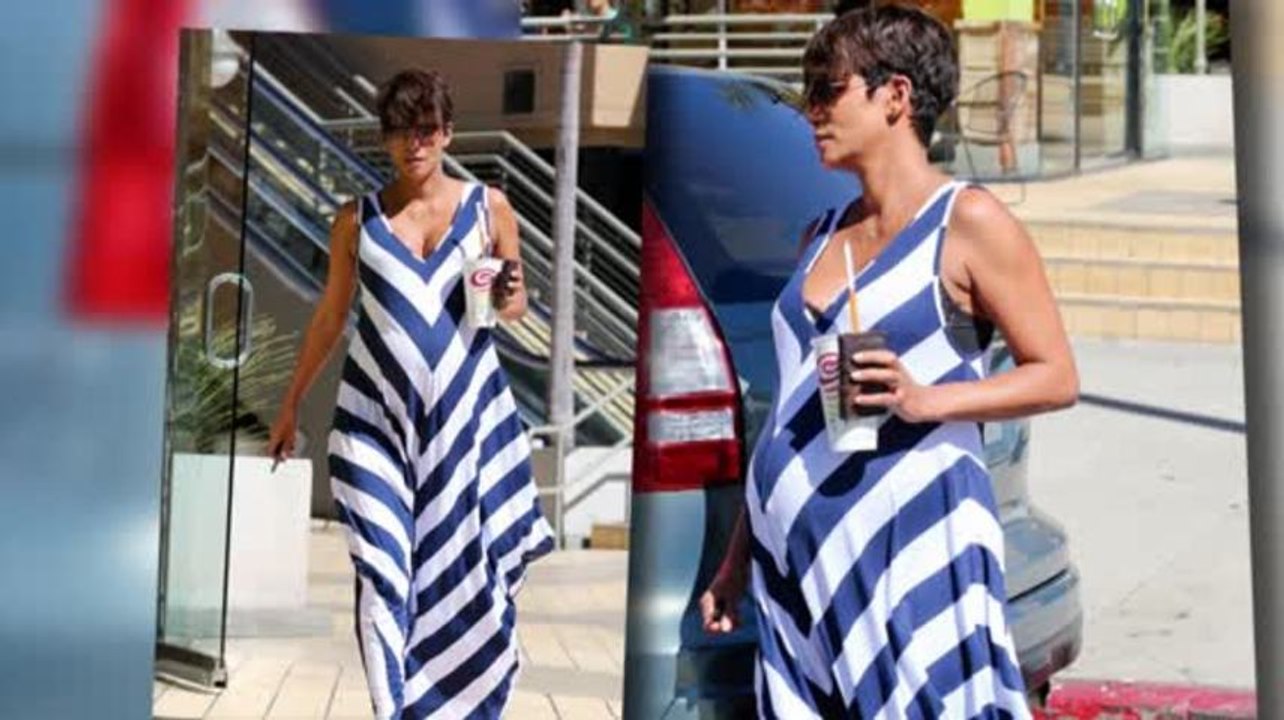 Hochschwangere Halle Berry in Los Angeles
