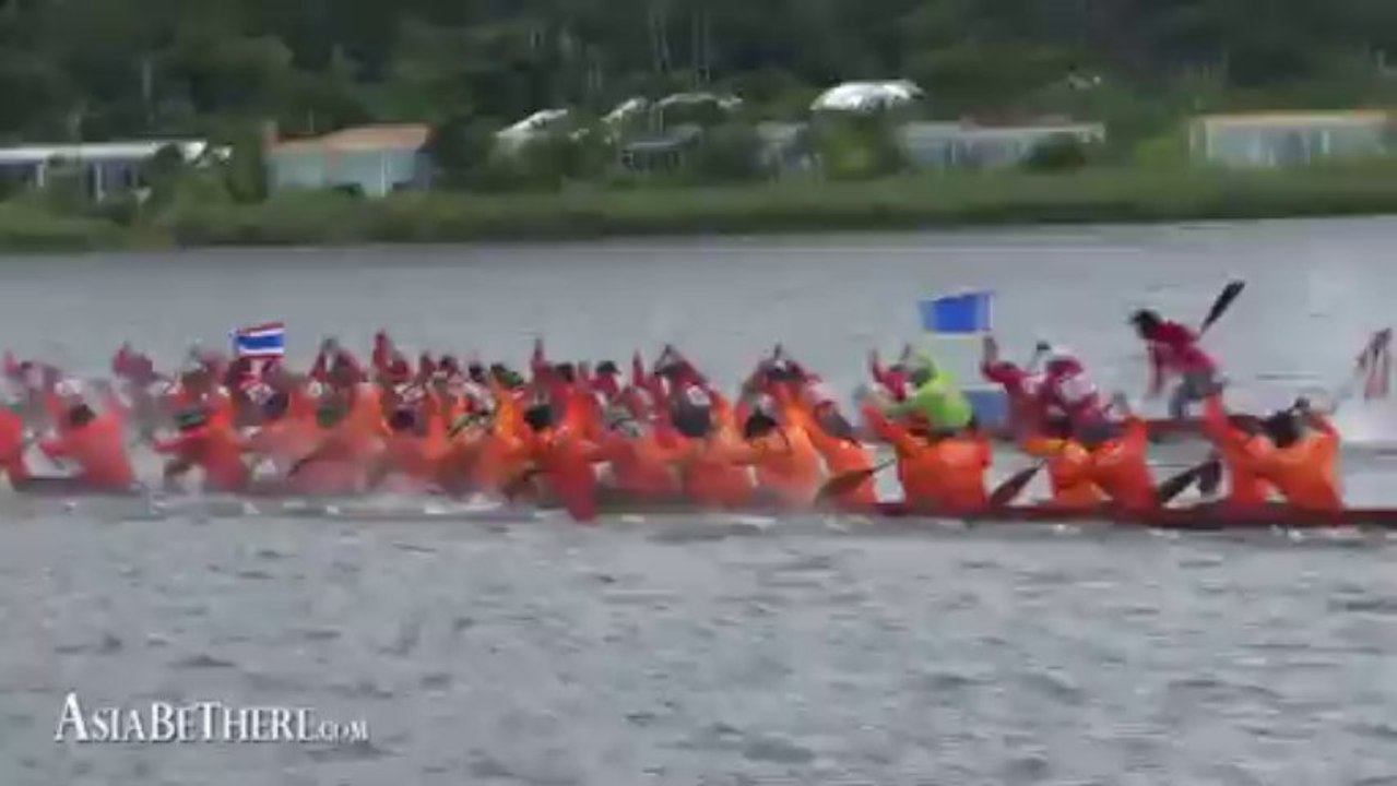 Khao Tao Reservoir in Thailand, King's Cup 2013 Long Tail Boat Racing