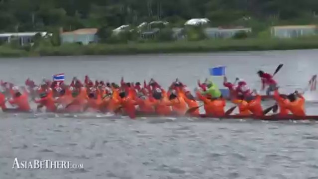 Khao Tao Reservoir in Thailand, King's Cup 2013 Long Tail Boat Racing