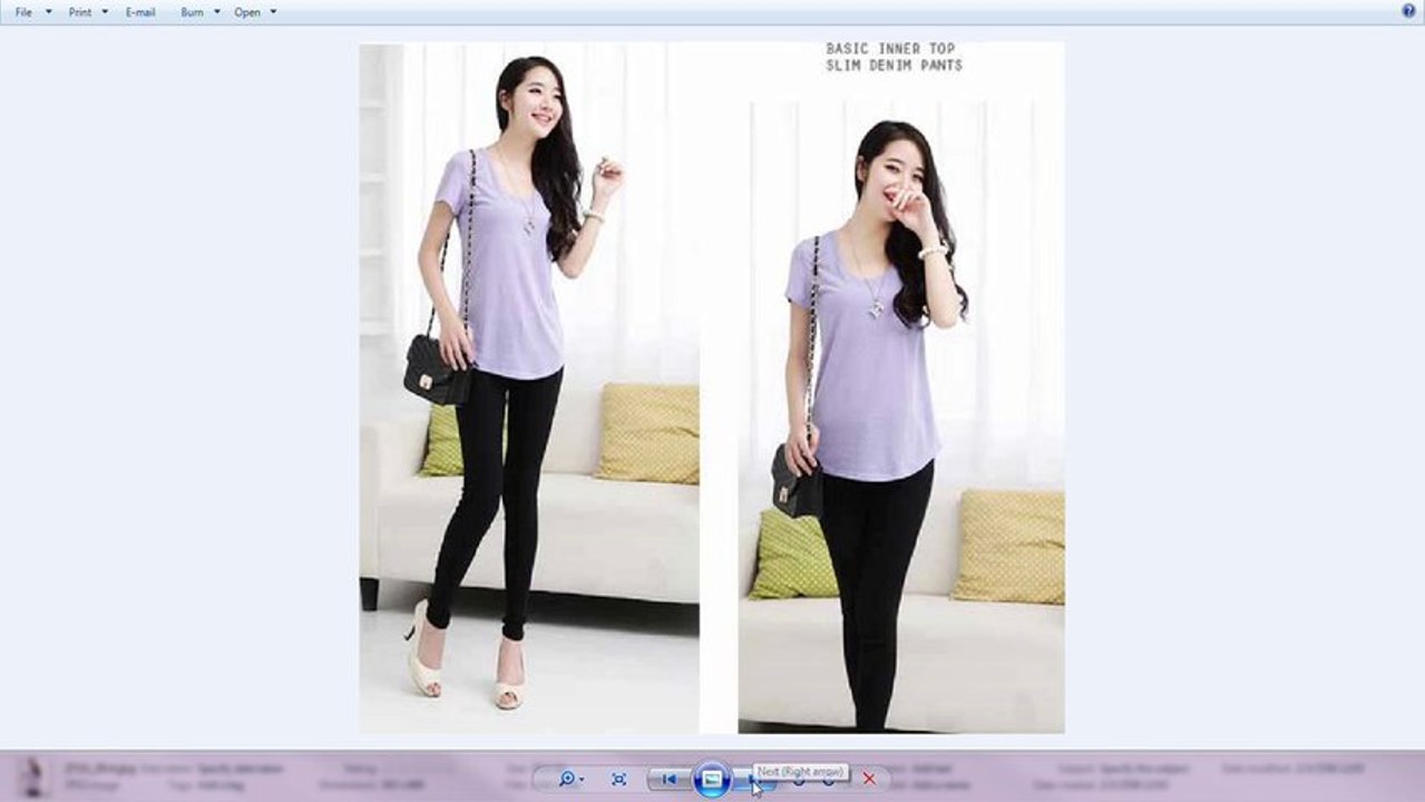 เสื้อผ้าเกาหลี นำเข้า ฟรีไซส์ สีม่วง - พร้อมส่งHD2733 ราคา535บาท