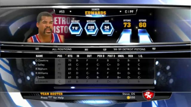 NBA 2k14 les notes des joueurs des équipes de légende et d'Euroleague