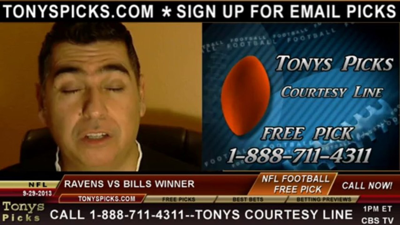 Buffalo Bills vs. Baltimore Ravens Pick Prediction NFL Pro Football Odds Preview 9-29-2013