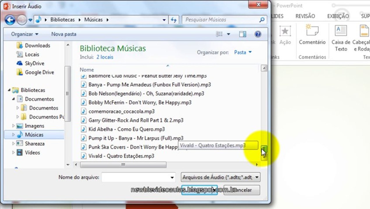 Power Point 2010/2013 (aula 6) para iniciantes - Inserindo musica em uma apresentação