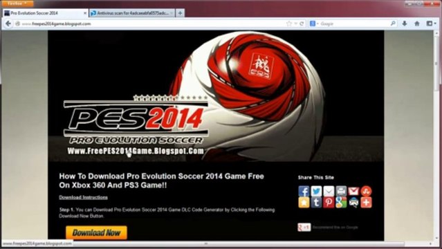 How to Get Pro Evolution Soccer 2014 Crack Free on PC, Xbox 360 And PS3!!