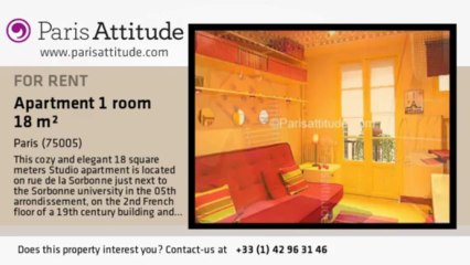 Studio Apartment for rent - Panthéon/Sorbonne, Paris - Ref. 2746