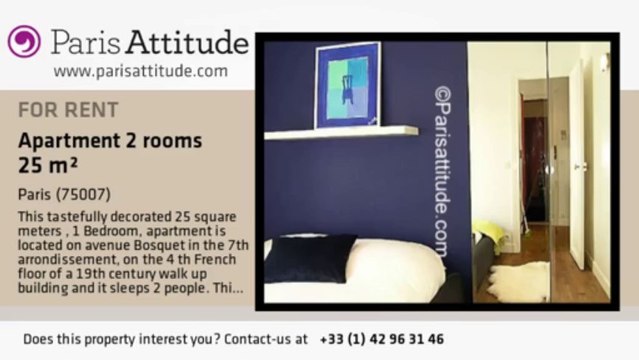 1 Bedroom Apartment for rent - Tour Eiffel, Paris - Ref. 6280