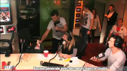 Baston générale avec des oeufs dans le studio - C'Cauet sur NRJ