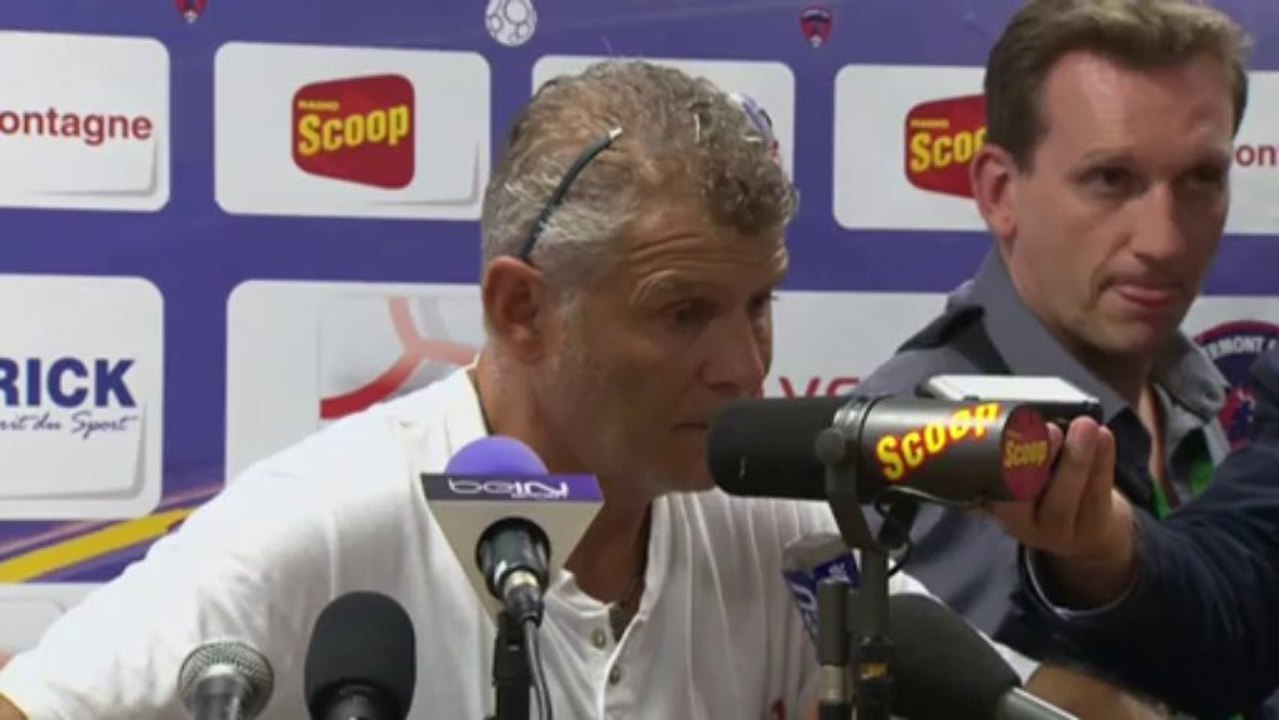 Conférence de presse Clermont Foot - SM Caen (2-2) : Régis BROUARD (CF63) - Patrice GARANDE (SMC) - 2013/2014
