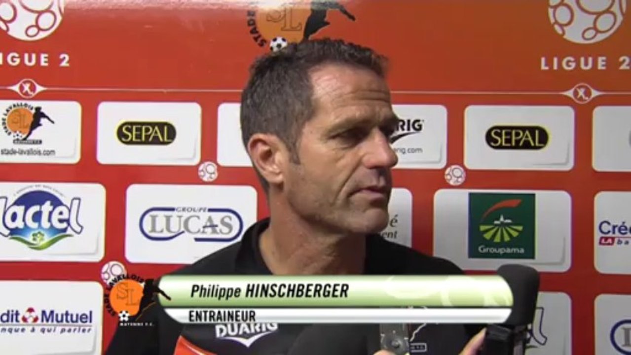 Conférence de presse Stade Lavallois - Stade Brestois 29 (2-1) : Philippe  HINSCHBERGER (LAVAL) - Alex  DUPONT (SB29) - 2013/2014