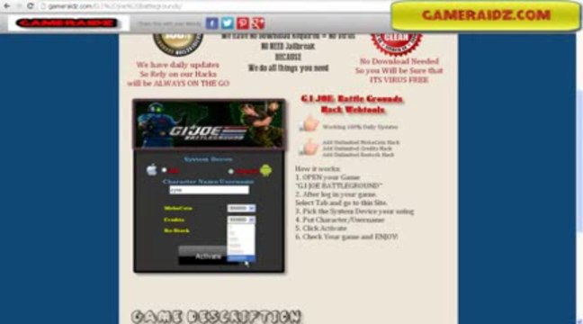 G.I. Joe Battleground Hack / Cheat / FREE Download iOS, Android