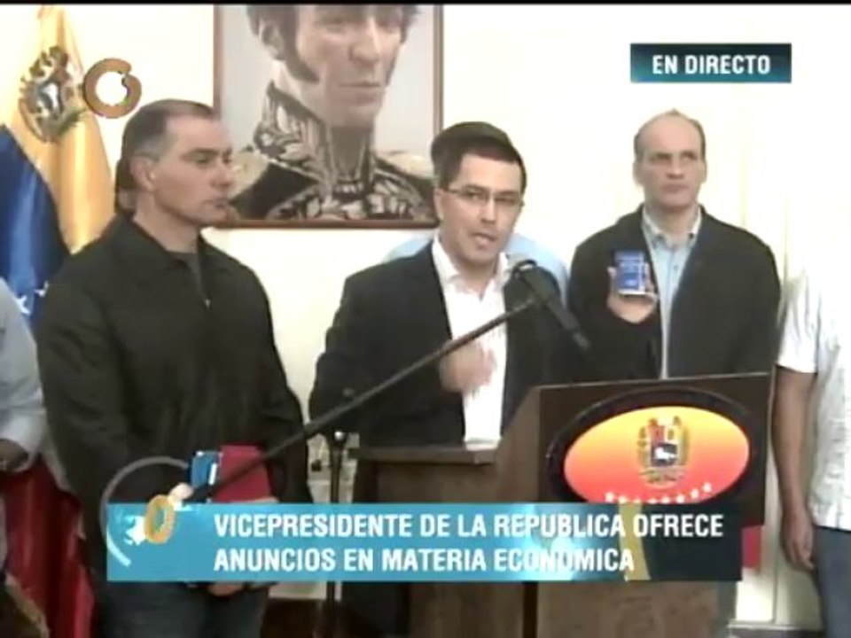 Vicepresidente Arreaza anuncia medidas económicas aprobadas por el presidente Nicolás Maduro