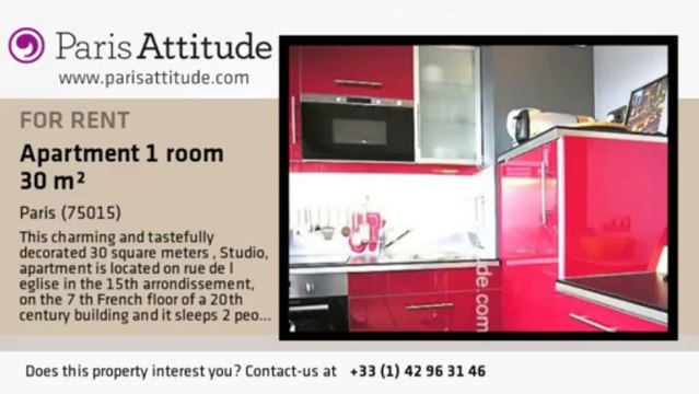 Studio Apartment for rent - Beaugrenelle, Paris - Ref. 7489