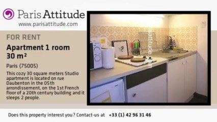 Studio Apartment for rent - Place Monge, Paris - Ref. 4803