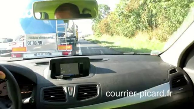 Visite du chantier de l'autoroute A1