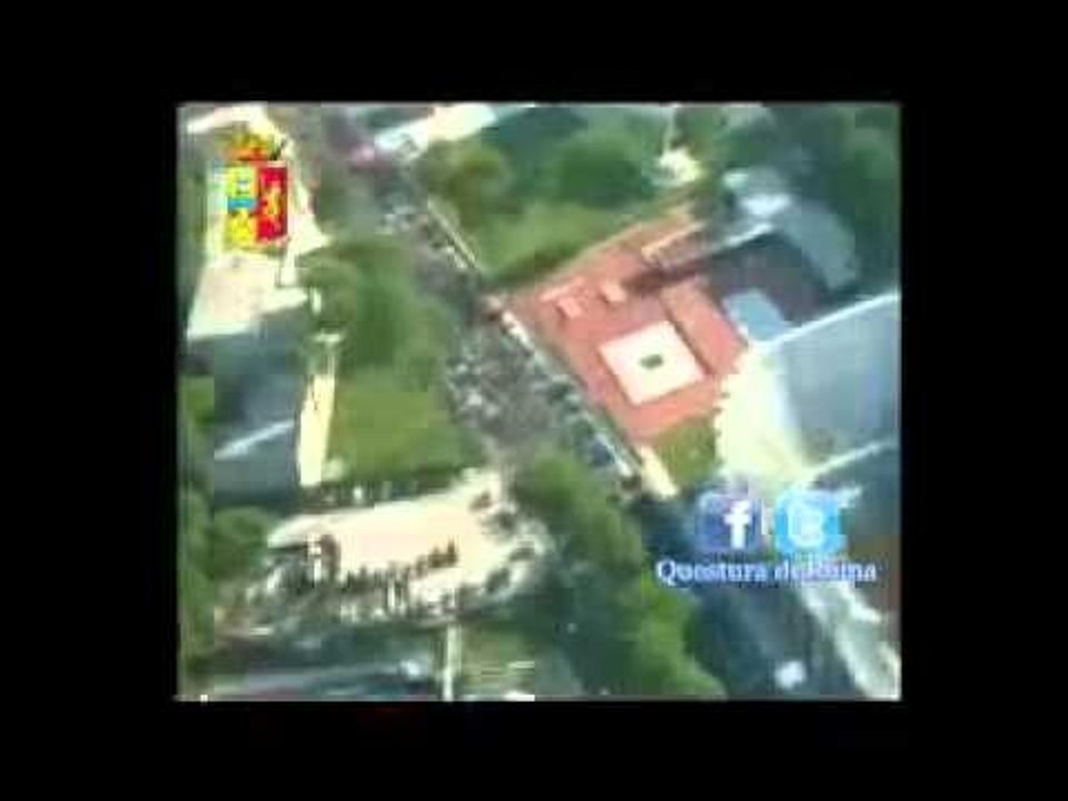 Roma - Derby Roma Lazio immagini dall'elicottero della Polizia di Stato (22.09.13)