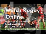 Watch Edinburgh vs Scarlets 27 Sep 2013