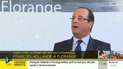 François Hollande : "Je viendrai chaque année à Florange"
