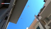 Un elicottero dei Carabinieri sorvola i cieli di Andria