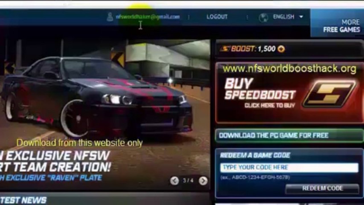 NFS World-New Hack Boost + 25.000 Boost + BMW Redeem Code