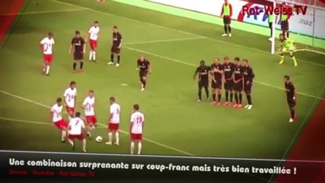 Combinaison parfaite et insolite sur coup-franc pour une finition remarquable !