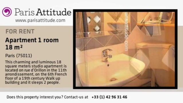 Studio Apartment for rent - Belleville, Paris - Ref. 1626