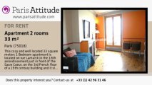 1 Bedroom Apartment for rent - Sacré Cœur, Paris - Ref. 3221