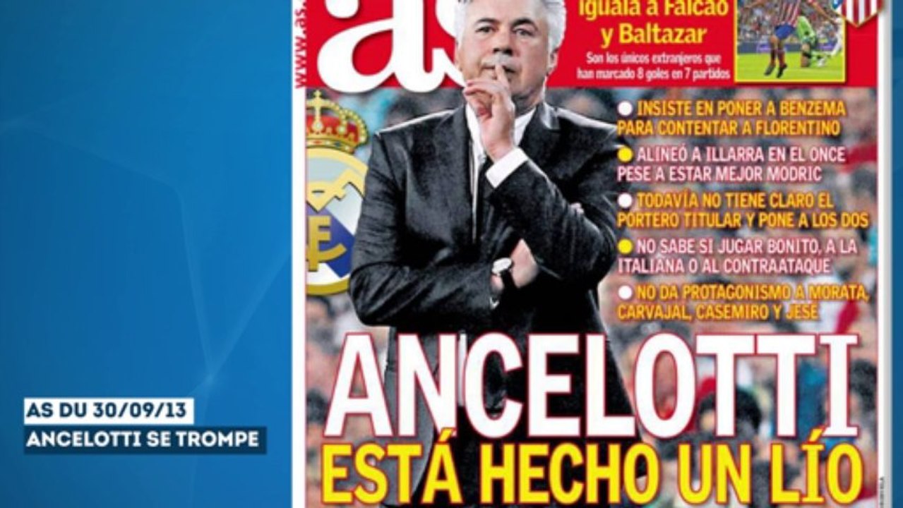 La presse espagnole fusille Ancelotti, Benzema toujours dans l'œil du cyclone