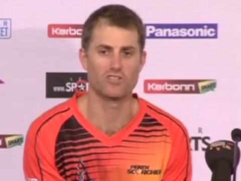 Perth Scorchers captain Simon Katich press meet